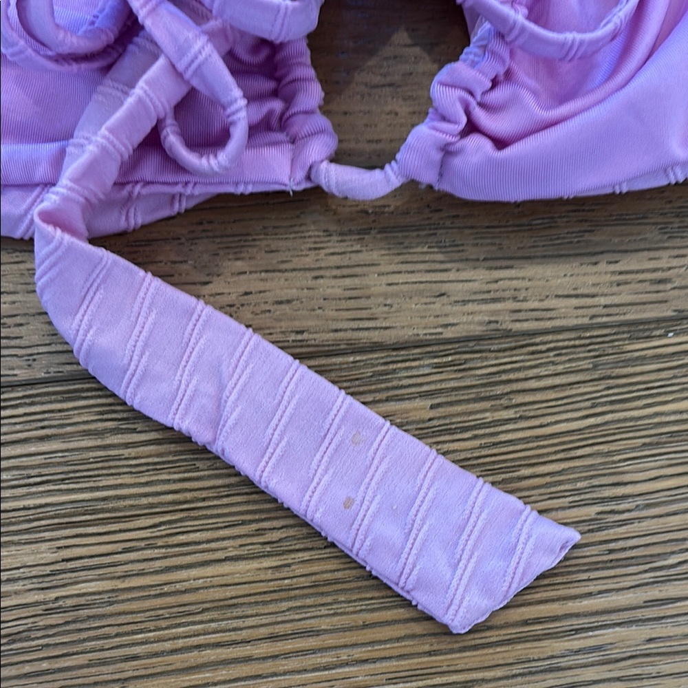 Monday Swimwear Lilac Ribbed Bikini Set - Picture 4 of 4